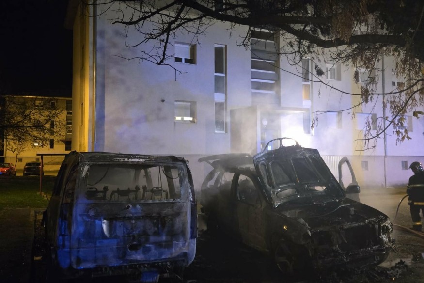 Un feu de véhicule au pont de Donnefort à Agen.